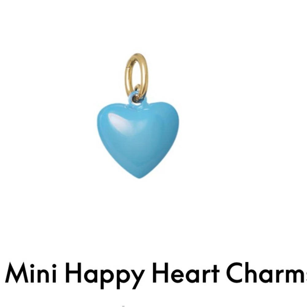 ROXANNE ASSOULIN The Mini Happy Heart Charm in turquoise